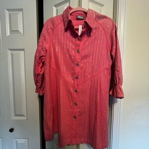 Pink Button-Up Dress